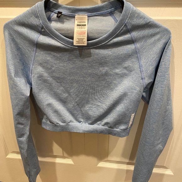 Gymshark Tops - Gymshark Adapt Marl Seamless Long Sleeve Crop Top